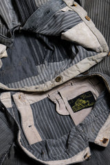 1940 年代フランス製ヴィンテージ「L'AMI DU PEUPLE」ストライプ パッチワーク パンツ