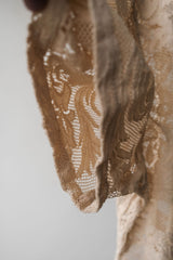 BODE Cotton Lace Shirt - Ecru New York designer brand antique lace fabric remake shirt