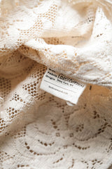 BODE Cotton Lace Shirt - Ecru New York designer brand antique lace fabric remake shirt