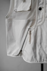 KENZO ユーティリティ カーゴベスト ホワイト キャンバス ワークベスト