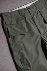 e.sen ナイロン/コットン ミリタリーカーゴパンツ 日本のデザイナーブランド ナイロン混紡 マルチポケット ミリタリーパンツ 日本製