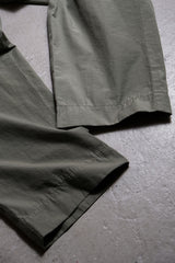 e.sen ナイロン/コットン ミリタリーカーゴパンツ 日本のデザイナーブランド ナイロン混紡 マルチポケット ミリタリーパンツ 日本製