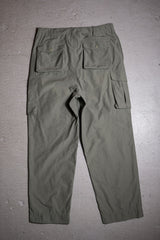 e.sen ナイロン/コットン ミリタリーカーゴパンツ 日本のデザイナーブランド ナイロン混紡 マルチポケット ミリタリーパンツ 日本製