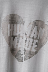 HUMAN MADE x Mark Ronson 19A/W Tee DJ聯名 竹節棉裂心印花短T 日本製