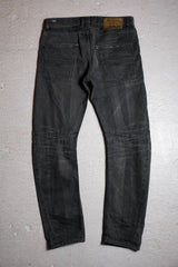 Diesel J-Cut Black Washed Denim Jeans Diesel washed black denim curved cut jeans made in Italy
