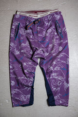 Frapbois x Wild Things プリントパッチパンツ 日本ブランドの共同ブランドプリントパッチワークローライズクロップドパンツ