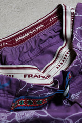 Frapbois x Wild Things プリントパッチパンツ 日本ブランドの共同ブランドプリントパッチワークローライズクロップドパンツ