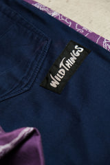 Frapbois x Wild Things プリントパッチパンツ 日本ブランドの共同ブランドプリントパッチワークローライズクロップドパンツ