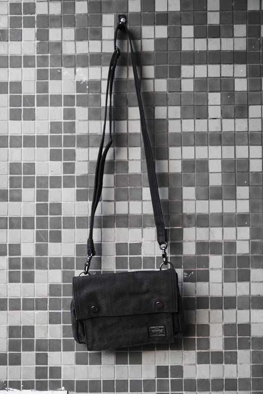 PORTER YOSHIDA Black Denim Shoulder Bag Made in Japan 吉田包 黑丹寧迷你肩背包