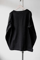 STILL BY HAND 18S/S ロングスリーブTシャツ 日本人デザイナーブランド シンプル ロングスリーブTシャツ ブラック