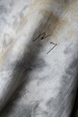 ANCELLM Marbling Sweat Shirt BEIGE×BLACK 日本設計師品牌 染色破壞毛圈布大學T 日本製