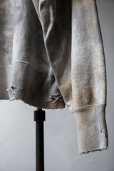 ANCELLM Marbling Sweat Shirt BEIGE×BLACK 日本設計師品牌 染色破壞毛圈布大學T 日本製