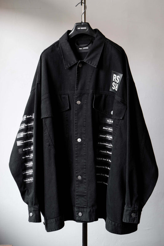 RAF SIMONS 18S/S New Order Peter Saville Oversized Jacket 超寬幅印花牛仔外套