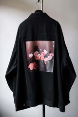RAF SIMONS 18S/S New Order Peter Saville Oversized Jacket Extra wide printed denim jacket