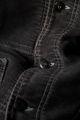 1950s French Vintage “Debure & Deverchere” Black Moleskin Work Jacket 古著法國工裝 黑鼴鼠皮工作夾克