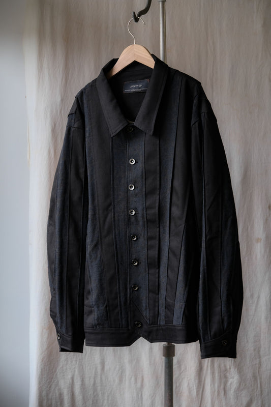 Professor.E 23FW - Infiniti Pleats Coach JKT - Black