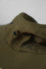 Arc'teryx Sinsolo ハット Arc'teryx UVカットサンバイザーバケットハット ミリタリーグリーン