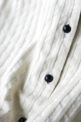 if&n プリーツドレスシャツ 台湾デザイナーブランド プリーツシャツ ネイビーブルー/ホワイト (サンプル)