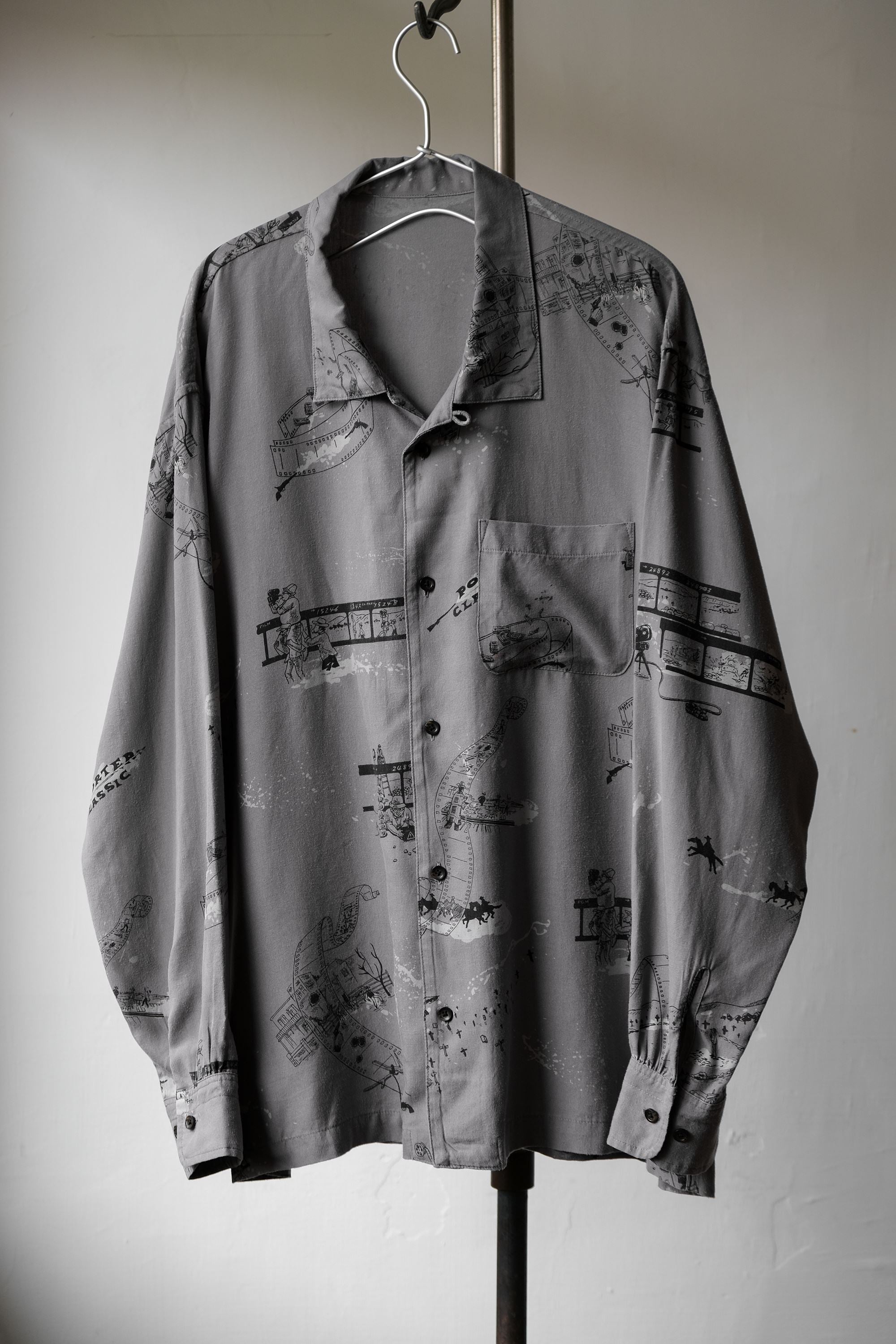 Porter Classic - ALOHA LONG SHIRT “SERGIO LEONE” - GRAY