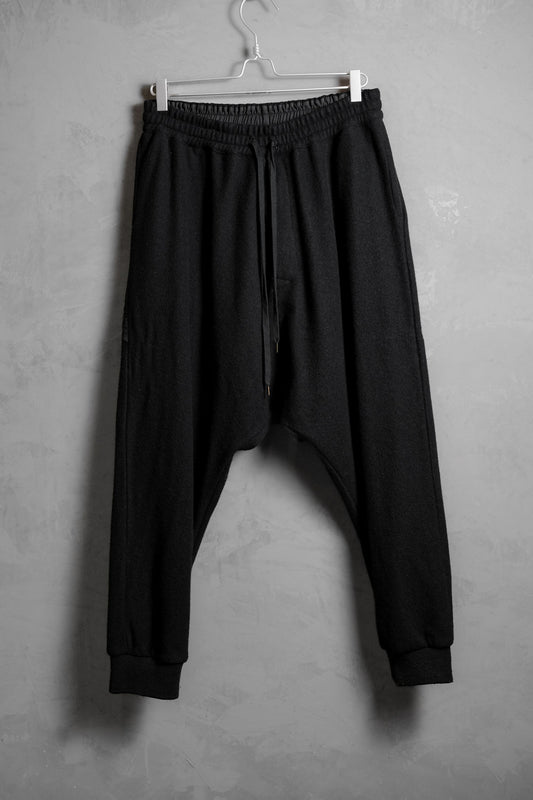 WIZZARD Wool Drop-Crotch Pants 日本設計師品牌 異材質口袋 羊毛低檔飛鼠褲 日本製