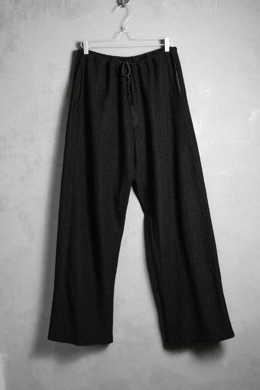 Yohji Yamamoto Wool Easy Wide Pants Yohji Yamamoto fleece wool elastic wide pants