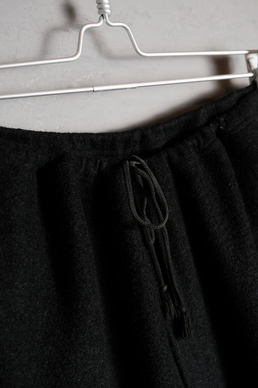 Yohji Yamamoto Wool Easy Wide Pants Yohji Yamamoto fleece wool elastic wide pants