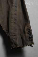 AF ARTIFACT 18A/W Persimmon-Dyed Suspenders Jodhurs Japanese designer brand persimmon-dyed linen suspenders low-rise riding pants made in Japan