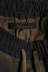 AF ARTIFACT 18A/W Persimmon-Dyed Suspenders Jodhurs Japanese designer brand persimmon-dyed linen suspenders low-rise riding pants made in Japan