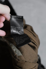 AF ARTIFACT 18A/W Persimmon-Dyed Suspenders Jodhurs Japanese designer brand persimmon-dyed linen suspenders low-rise riding pants made in Japan