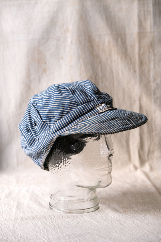 60年代のLeeヴィンテージレールロードエンジニアードワーカーキャップ米国製