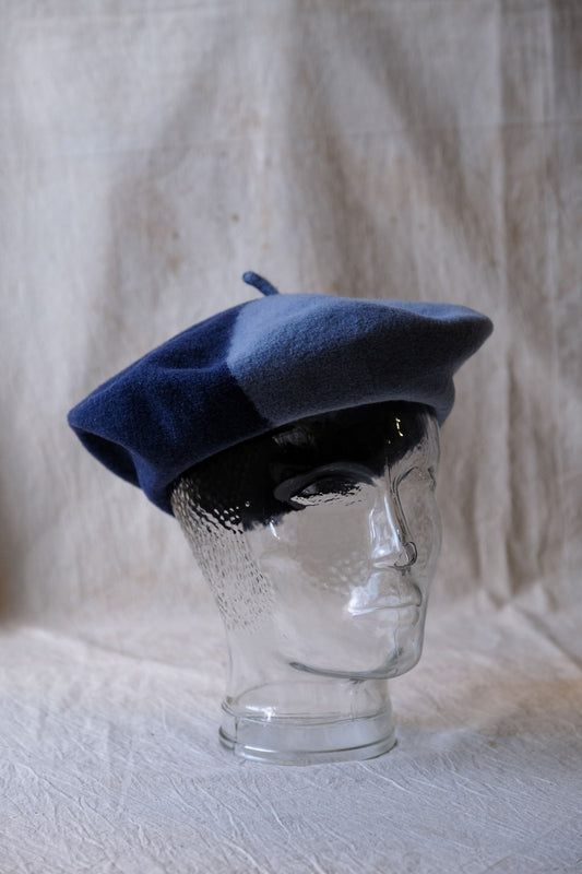 Le Béret Français ウールベレー帽 フランス製ブランドウールベレー帽 ダークブルー ライトブルー
