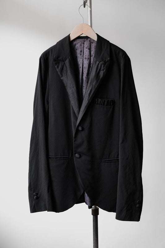 GEOFFREY B. SMALL Wool Blazer Jacket Italian artisan brand handmade wool suit jacket with silk jacquard lining