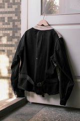 French Vintage Striped Gilet Jacket 法國古著 棉質條紋馬甲工作外套