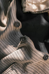 French Vintage Striped Gilet Jacket 法國古著 棉質條紋馬甲工作外套