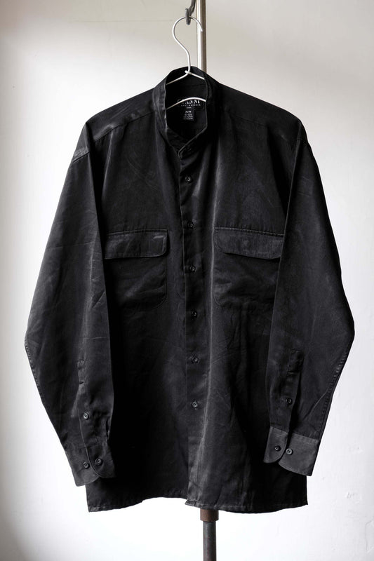 「ジャンニ アントニオ」ノーカラーシャツ ヴィンテージレーヨンノーカラーシャツ