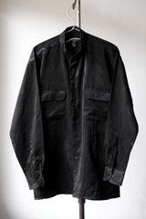 「ジャンニ アントニオ」ノーカラーシャツ ヴィンテージレーヨンノーカラーシャツ