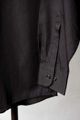 「ヴァンハイデン」ノーカラーストライプシャツ ヴィンテージレーヨンノーカラーストライプシャツ