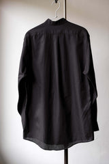 「ヴァンハイデン」ノーカラーストライプシャツ ヴィンテージレーヨンノーカラーストライプシャツ