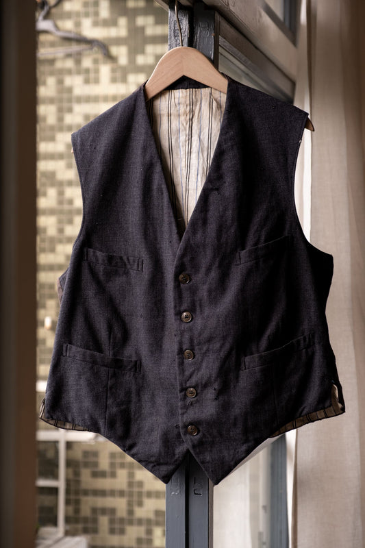 1930's French Vintage Wool Work Gilet