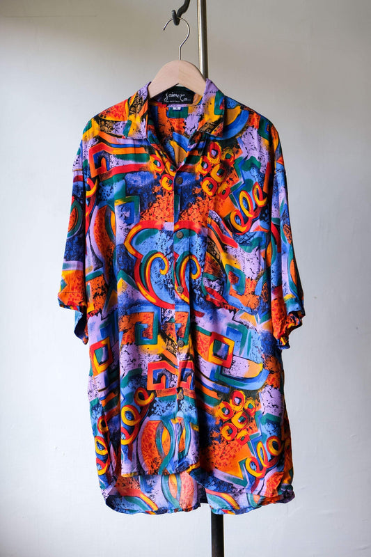 Vintage “Jaime La” Full Print Shirt 復古人造纖維印花襯衫