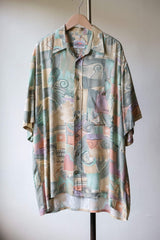Vintage Full Print Rayon Shirt 復古嫘縈印花襯衫
