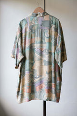 Vintage Full Print Rayon Shirt 復古嫘縈印花襯衫