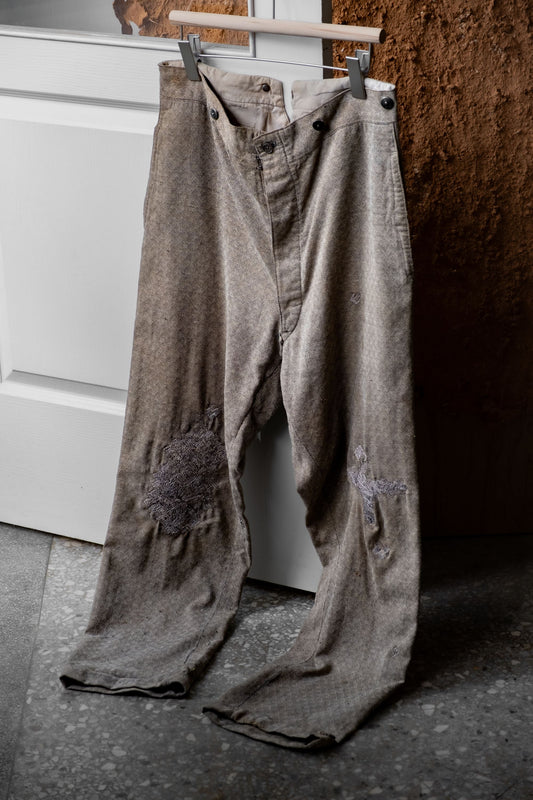 1920's French Distressed Twill Pants