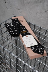 Calee Star Print Tie BLACK 日系復古美式品牌 黑色星星領帶 全新