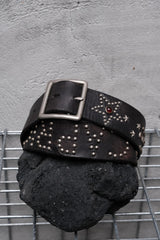 HTC Hollywood Trading Company CAPRICORN Studded Belt 美國古董皮件品牌 摩羯座字體鉚釘皮帶