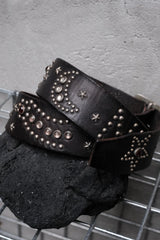 HTC Hollywood Trading Company CAPRICORN Studded Belt 美國古董皮件品牌 摩羯座字體鉚釘皮帶