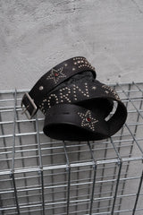HTC Hollywood Trading Company CAPRICORN Studded Belt 美國古董皮件品牌 摩羯座字體鉚釘皮帶
