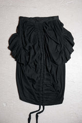 ベルンハルト・ウィルヘルム 07A/W レディーススカート ドイツデザイナーブランド ドローストリング変形膝丈スカート 日本製