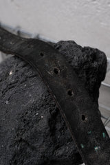 HTC Hollywood Trading Company EMBOSS POLICE BLACK FULL STUDS BELT 美國古董皮件品牌 黑色皮革壓紋滿版鉚釘寶石皮帶