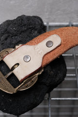 HTC Hollywood Trading Company White Leather Lizard Inlay Stone Studded Belt 美國古董皮件品牌 白色牛皮蜥蜴皮拼接紅寶石鉚釘皮帶